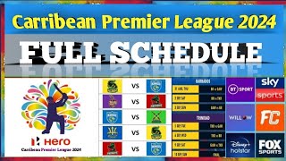 CPL 2024 Schedule  Carribean Premier League 2024 Full Fixtures  How to Wach CPL 2024 [upl. by Htiaf]