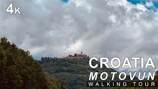 ⁴ᴷ 🇭🇷 Walking tour  Croatia Motovun Istria [upl. by Zulaledairam]