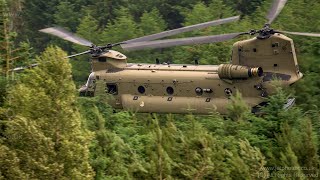 Royal Netherlands Air Force Chinook Aircraft flying low level in RAF Spadeadam areas [upl. by Warde]