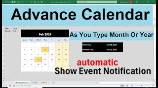 advance calendars excel spreadsheet [upl. by Isleen]