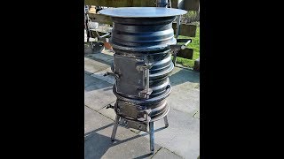 Terrassenofen aus AutofelgenRim Stove Teil 1  4 [upl. by Brnaby]