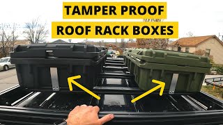 Best Camping Cargo Boxes Mounted on my DIY roof rack Will someone steal them [upl. by Delbert]