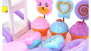 16 minutes satisfying with unboxing cute pink ice cream store cash register ASMR  Review Toys [upl. by Cirdla]