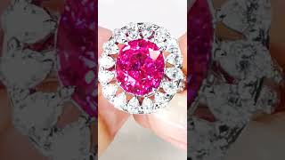 Neon Rubellite Tourmaline Ring by Kat Florence diamond luxurydiamonds designerjewelry gemstone [upl. by Nyleikcaj]