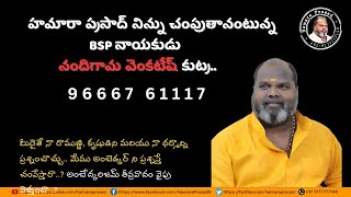 హమారా ప్రసాద్ ను చంపుతానంటున్న BSP నాయకుడు నందిగామ వెంకటేష్  HamaraPrasadN [upl. by Zul335]