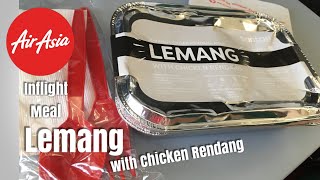 Lemang with Chicken Rendang on AirAsia InFlight Meal [upl. by Annawad616]