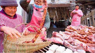 Biggest Event in Rural China 3000yearold Tradition of Making Cured Meat [upl. by Dzoba]