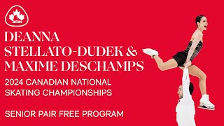 Deanna StellatoDudek amp Maxime Deschamps  2024 Canadian National Skating Championships Gold Medal [upl. by Godber]