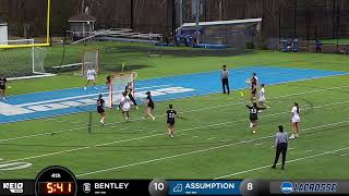 Bentley Womens Lacrosse vs Assumption HighlightsMarch 27 [upl. by Laenaj]