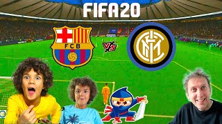 BARCELONA vs INTER  PALLA MATTA Fifa 20 Gameplay Holly e Benji mode on [upl. by Siahc169]