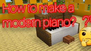 How to make a modern pianoMinecraft [upl. by Adaynek426]