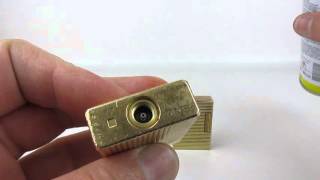 How to refill 2 Small S T Dupont lighters with different Gas refill nozzles with 1 Refill Adapter [upl. by Ispep]