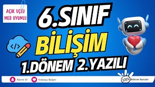 6 Sınıf Bilişim 1 Dönem 2 Yazılı Örneği ve Konu Anlatımı [upl. by Gathers]