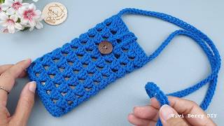 Wonderful Crochet Phone Case with Sling  Crochet Gift Ideas  ViVi Berry DIY [upl. by Sami]