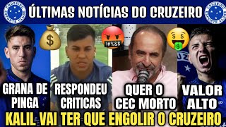 👀😡 SE LASCOU  ALEXANDRE KALIL VAI TER QUE ENGOLIR O CRUZEIRO  KAIO JORGE SOBRE CRÍTICAS E MERCADO [upl. by Salena]