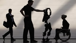 Exoskeleton helps paralyzed walk [upl. by Ettenrahc]