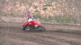 Motocross European Champion Emil Weckman training on Honda CRF150R raw footage [upl. by Knuth]