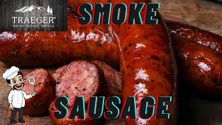 SMOKE SAUSAGE  TRAEGER GRILL  How To Cook Sausages [upl. by Aubyn]