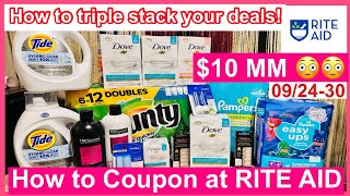 RITE AID HAUL couponing deals this week How to coupon at Rite Aid 🔥beginning friendly 10 MMM [upl. by Acinorehs]