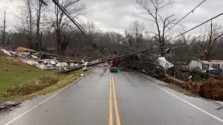 Tornado Damage Widespread in Clarksville TN [upl. by Airehs809]