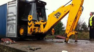 JCB 3CX Container Loading [upl. by Gordon]