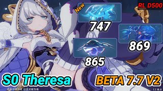 S0 THERESA No Dkeys vs Quantum Boss Redlotus D500  Honkai Impact 3  BETA 77 V2 [upl. by Alliuqa75]