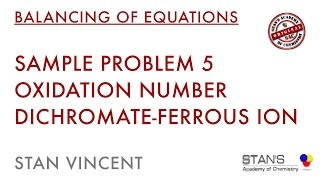 Balancing of Equations  Oxidation Number Method  Dichromate and Ferrous Iron [upl. by Kennedy]