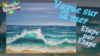 Vague sur la Mer  Peinture Acrylique [upl. by Silirama991]