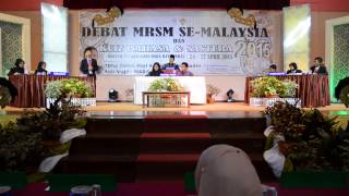 DEBAT MRSM SEMALAYSIA 2015  DEBAT AKHIR BAHASA MELAYU BAHAGIAN 1 [upl. by Boorman]