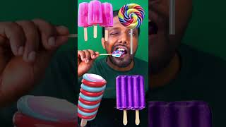 Grape strawberry grape ice cream lollipop mukbang asmr [upl. by Eibber765]