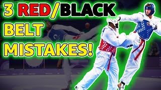 WHAT ARE the MISTAKES of lower belts fights taekwondo [upl. by Oileduab]