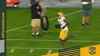 Highlight Jordan Love Connects With Devin Funchess  Packers Family Night [upl. by Blaze]