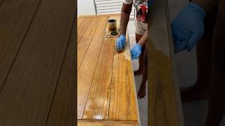 DIY Table Makeover How to apply wood stain [upl. by Horwitz]