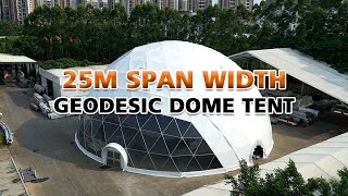 Liri Tent 25m Span Width Geodesic Dome Tent Half Dome Tent for Event Party Installation [upl. by Arst]