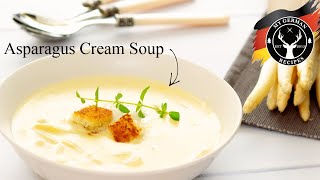 White Asparagus Cream Soup ✪ MyGermanRecipes [upl. by Laaspere]