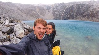 Swimming in Laguna 69 at 5°  Huaraz Peru [upl. by Inoj]