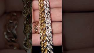 Prism Cut Gold amp Silver Rope Chains vs Diamondcut Gold amp Silver Rope Chains shorts ropechain [upl. by Par]