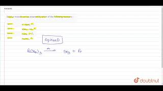 Sulphur trioxide can be obtained by which of the following reactions [upl. by Musette]