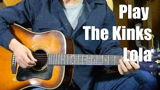 How to play Lola by The Kinks  L74 [upl. by Akinuahs]