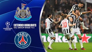 Newcastle United vs Paris SaintGermain Extended Highlights  UCL Group Stage MD 2  CBS Sports [upl. by Arola]