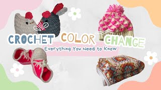 Multicolor Crochet How to Change Color in your Projects [upl. by Jimmy]