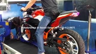 Kawasaki Z250 Bazzaz ZFi Dyno amp Tuning  Motodynamics Technology Malaysia [upl. by Nairrod]