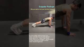 Scapular Pushups scapularstability pushups shoulderpain shoulderstability shoulderhealth [upl. by Alverta56]