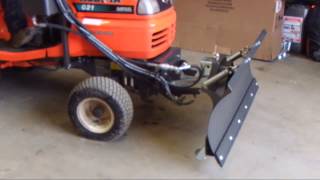 Kerstens FKDR attachment system with a snowplough on a Kubota G21 tractor [upl. by Sara-Ann397]