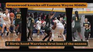 Greenwood Middle knocks off Eastern Wayne TBirds hand Warriors first loss of the season [upl. by Yumuk]