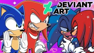 WE ARE NOT A COUPLE Sonic and Knuckles vs DeviantArt [upl. by Iralam]