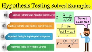 Hypothesis Testing Solved Problems  Hypothesis testing examples and solutions  Hypothesis testing [upl. by Solange]