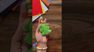 Diy Christmas tree ornament 🌲 felt sheet tree  diy yt shorts christmas [upl. by Skolnik989]