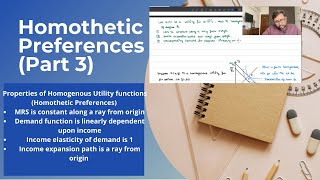 Homothetic functionsPart 3 Income expansion Path  Elasticity Constant MRS along a ray 16 [upl. by Pruchno]