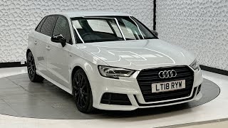 AUDI A3 16 TDI BLACK EDITION SPORTBACK S TRONIC EURO 6 SS 5 DR [upl. by Adelle]